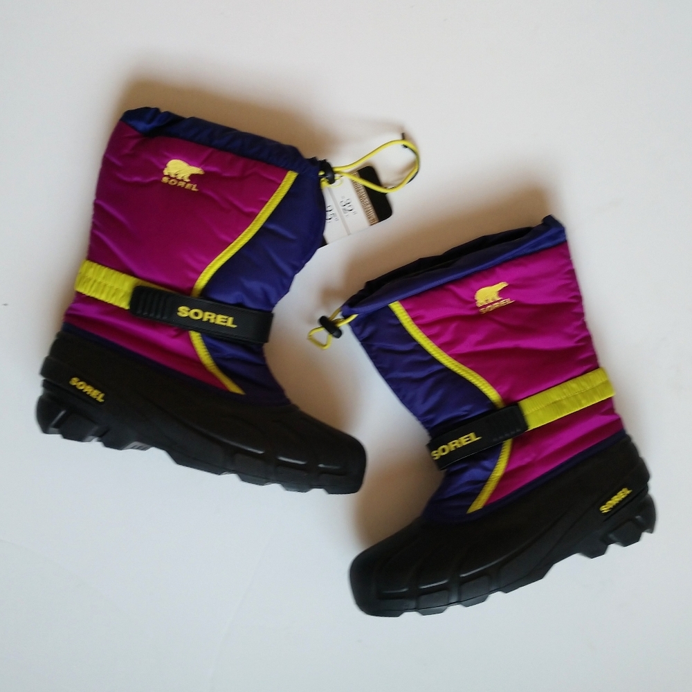 NWOT Sorel Women's Winter Snow Boots Lined Felt Insulated Size 7 Purple Blue